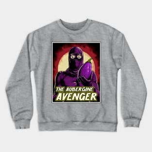 The Aubergine Avenger - Vegan Superhero (UK Version) Crewneck Sweatshirt